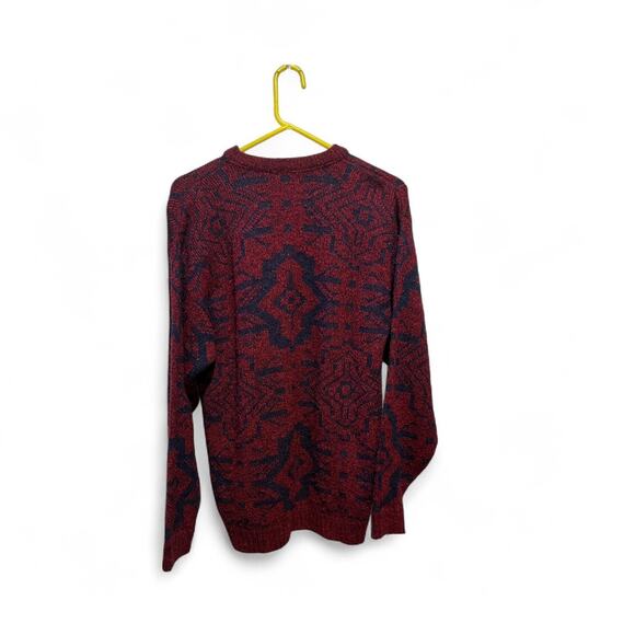 Vintage Le Tigre Sweater Mens Large Red Knit Pullover USA Preppy 90s Red Acrylic - Picture 4 of 7